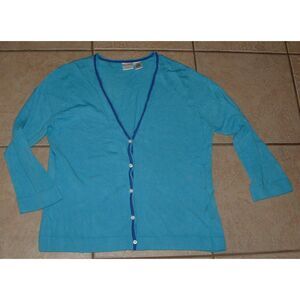 Blue Sz XL Casual or Dress Soft V-Neck Cardigan Sweater ISAAC MIZRAHI for TARGET